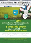 Zapraszamy na XVIII Turniej Piłki Nożnej Sołectw o Puchar Wójta Gminy Mstów.